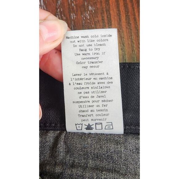 Rag & Bone Jeans Womens 28 Black Hampton Capri Chewed Hem‎ Stretch High Rise - Picture 7 of 9